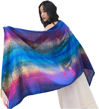 wmm Fashion Womens Silk Scarf Luxury Satin Shawl Wraps