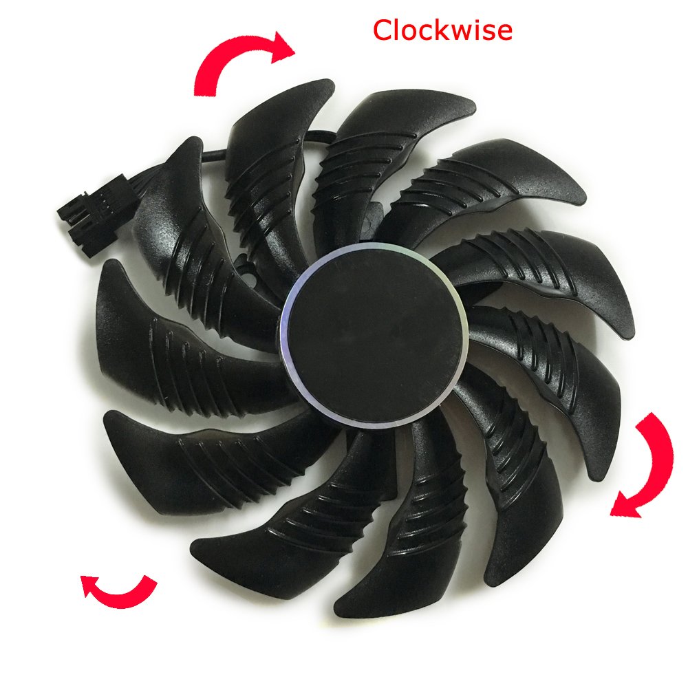 2 Pcs/Lot T129215SU Graphics Card Fan for GIGABYTE GTX 1050 Ti 1060 1070 RX 470 480 570 580 R9 380X GPU Cooling Fan