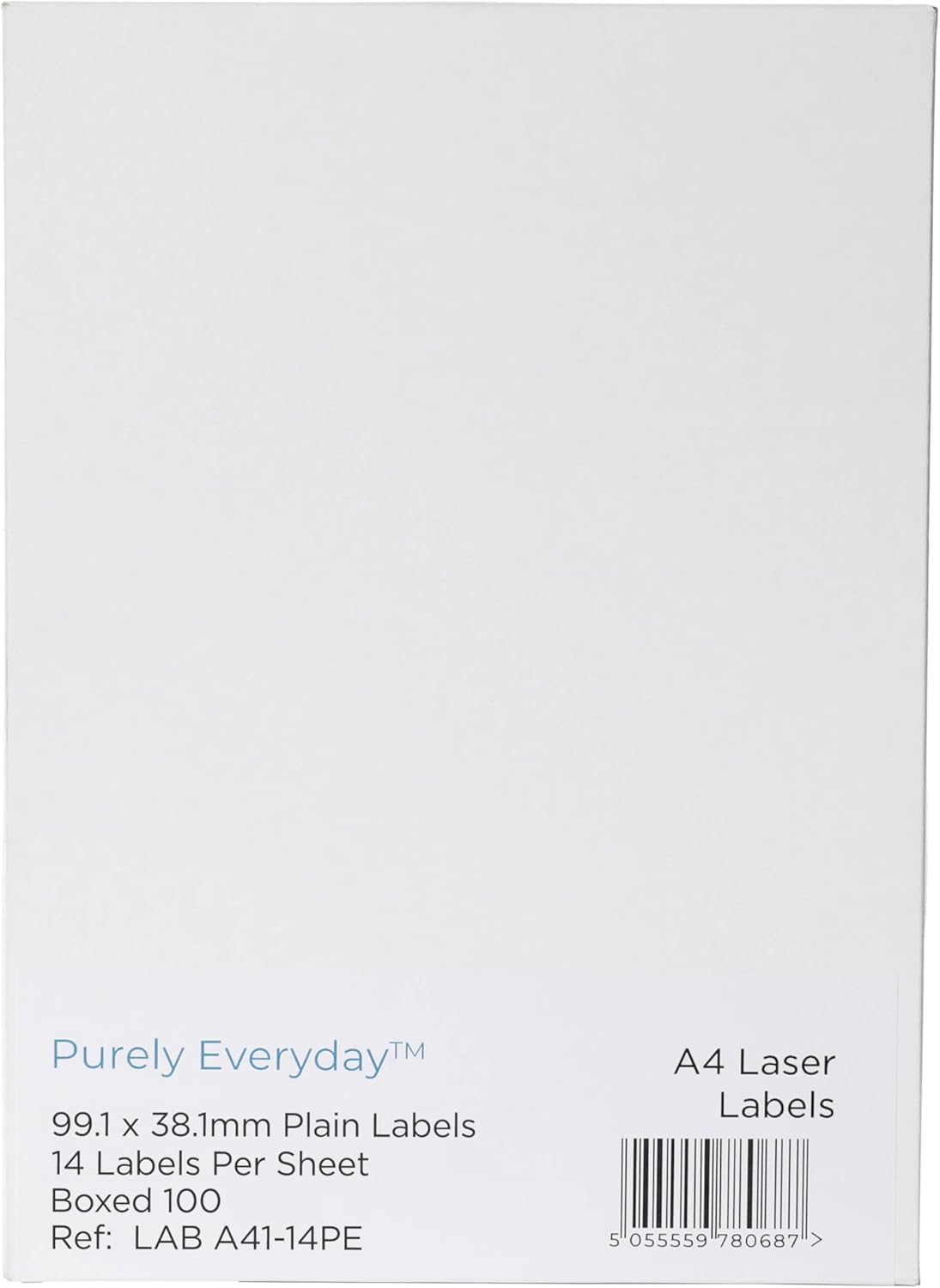 Blake Purely 14 Per A4 Sheet, 100 Sheets, 1400 Sheets, 1400 Sheets, Self Adhesive Plain Address Shipping Printer Labels, Suitable for Digital Printers, 99.1 x 38.1 mm