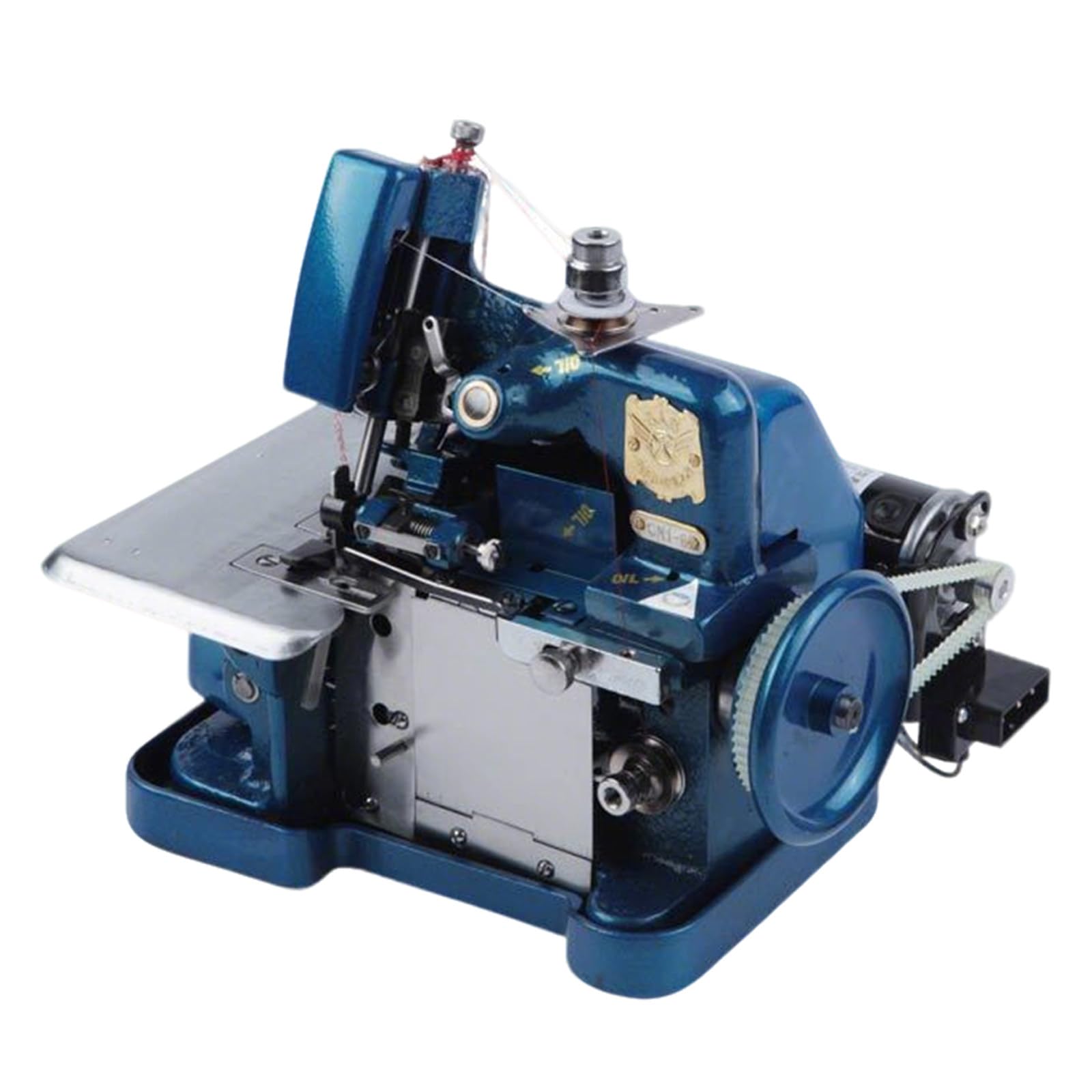 Maszyna do Szycia na Biurko Overlock Three Nitki 250W Elektryczna Domowa z Grubością Szwu 3.0mm dla Cienkich Średnich Tkanin i Tworzenia Ubrań Na Zamówienie Blue