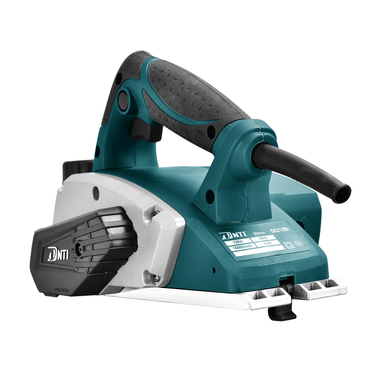 DNTI Rabot électrique 620 W, largeur de rabot 82 mm, raboteuse bois 16000 tr/min, raboteuse electrique profondeur de rabotage 2 mm, 230 V Idéal pour le bricolage et le travail du bois 58215B