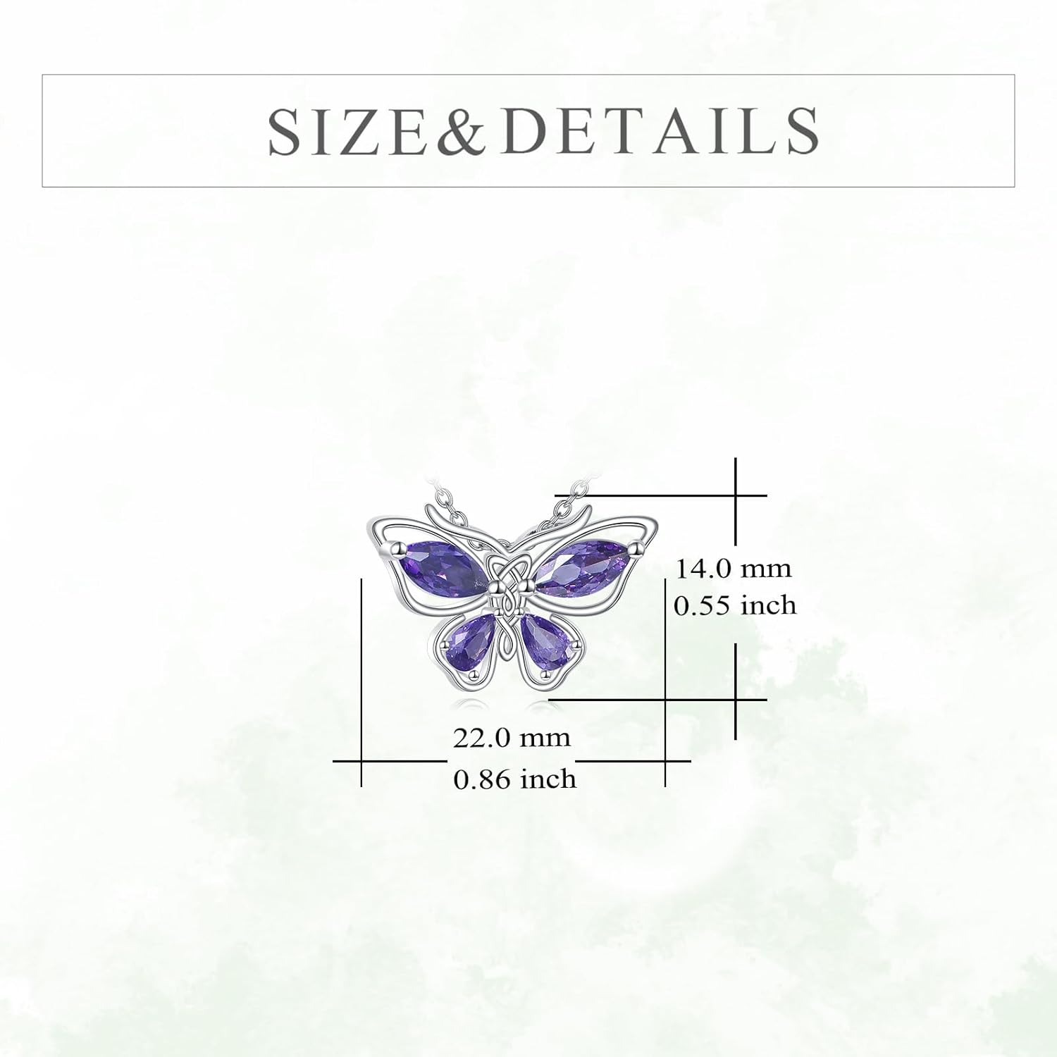 LUHE Butterfly Necklace for Women Sterling Silver Butterfly Pendant Necklace Dragonfly Jewelry Gifts for Women - Image 5