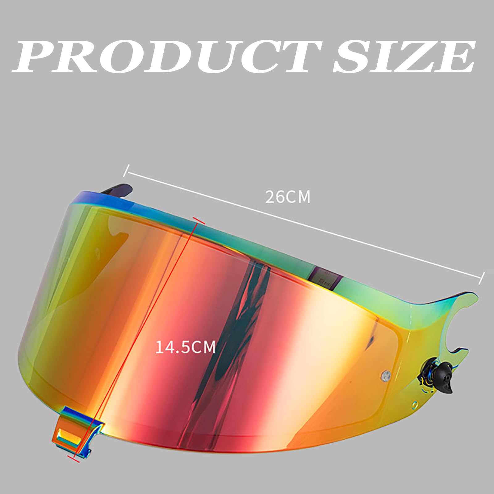 Visière de Casque pour Shark Spartan GT/GT Pro/Spartan RS, Protection UV Teintée Verres de Casque de Moto, Lentille de Lunettes de Casque Pare-Brise de Visière de Casque,C Red Gold