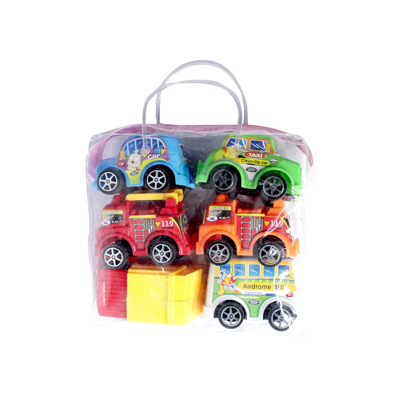 BAAL Non Toxic Unbreakable Car Toy Set Pull Back Car Toy Set for Kids Boy (Set of 6)