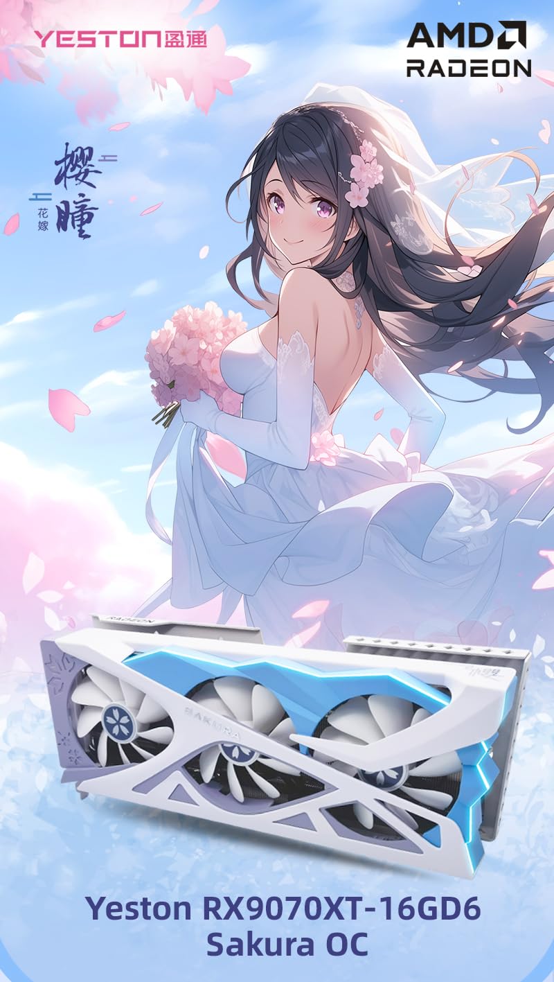 Amazon | Yeston Sakura Radeon RX 9070 XT 16 G GDDR 6 OC SA