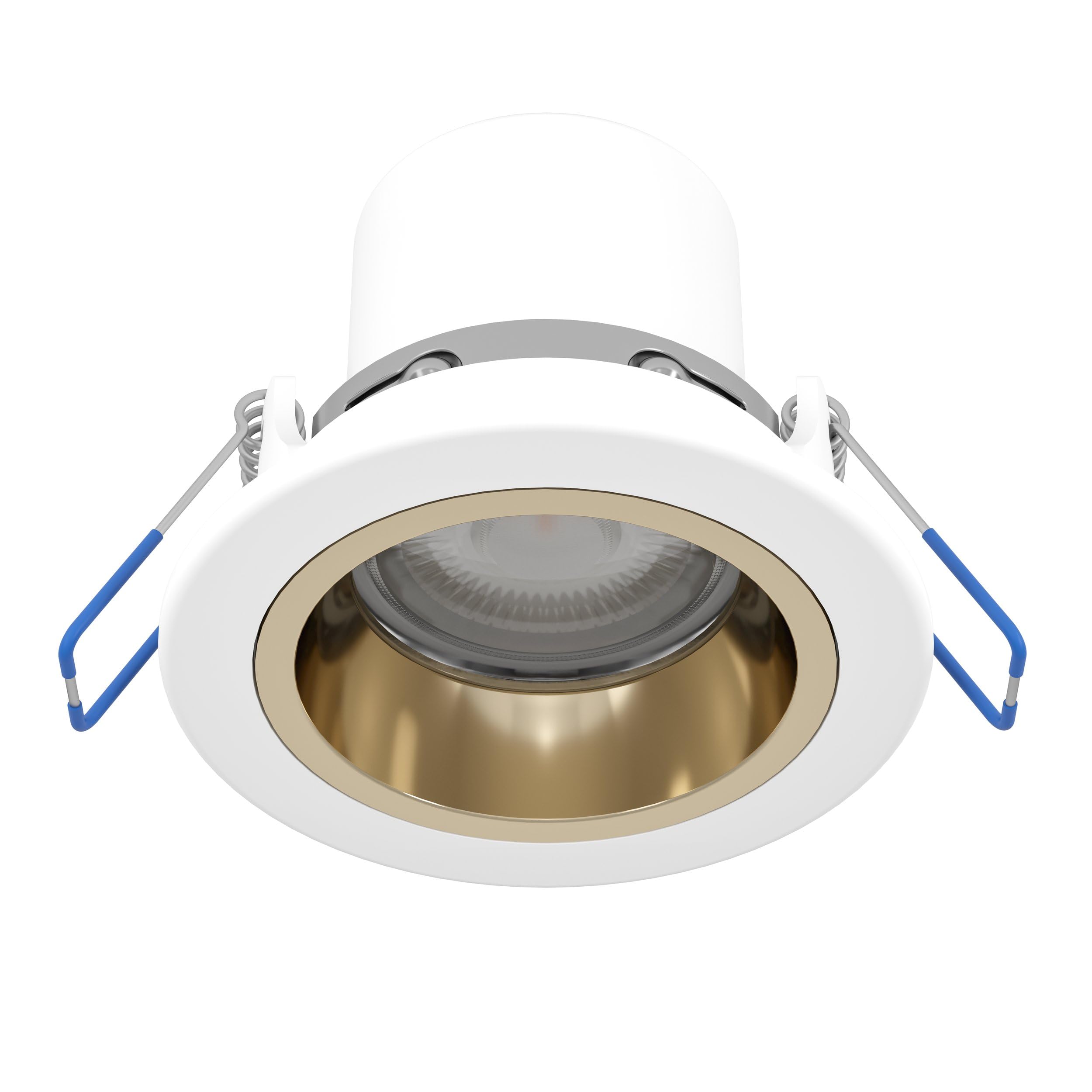 Eglo Connect.z Smart Home LED recessed Spotlight Yebra-Z, Ø 8.7 cm, ZigBee, Matter, app and Voice Control Alexa, Warm to Cool White, RGB, dimmable, White Gold spot