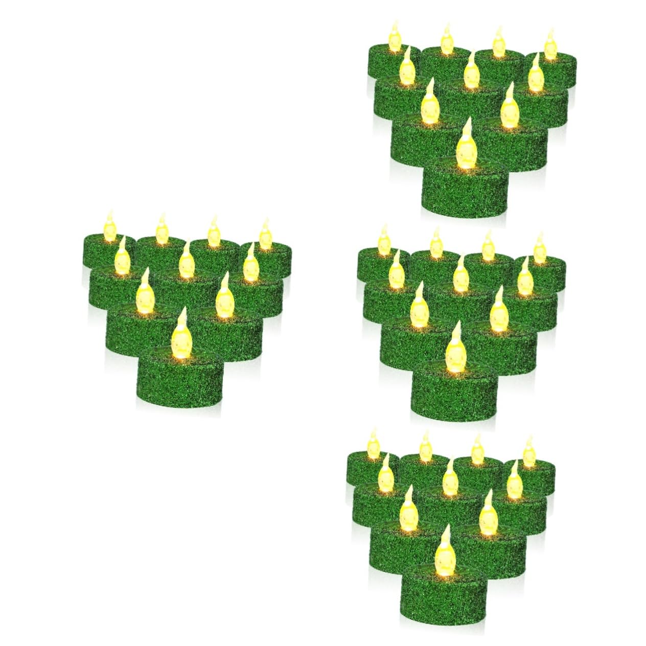 VICASKY 48 Pezzi Candele LED Flameless Decorative con Lampade Tealight Elettroniche per Decorazioni Casa Matrimonio e Feste Effetto Fiamma Realistico Design e Pratico