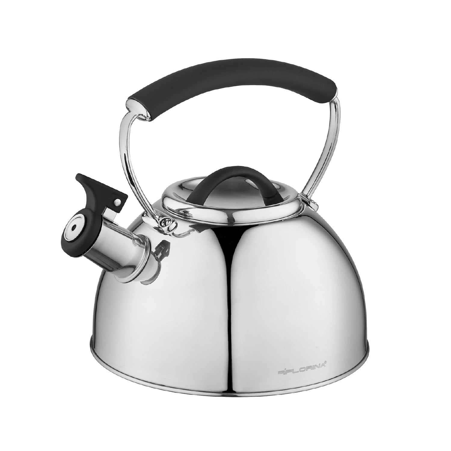 FLORINA Hervidor de Agua (2,5 l) I Tetera de Acero Inoxidable LUKE I Silbato con Mango de Bakelita I Silbido Automático I Tetera para Té y Café I Apta para Todo Tipo de Cocinas I Color: Negro — view 21