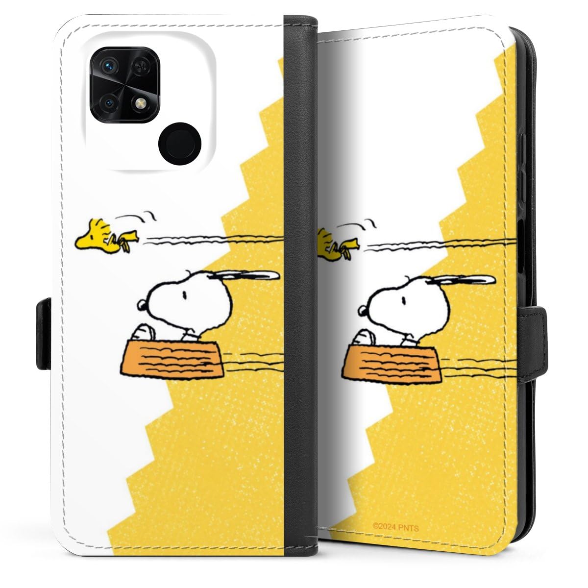 DeinDesign Etui Compatible avec Xiaomi Redmi 10C Etui Folio Etui magnetique Snoopy Peanuts Enfants