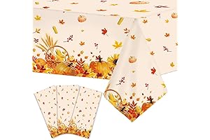 Thanksgiving Plastic Table Cover for Fall Gatherings