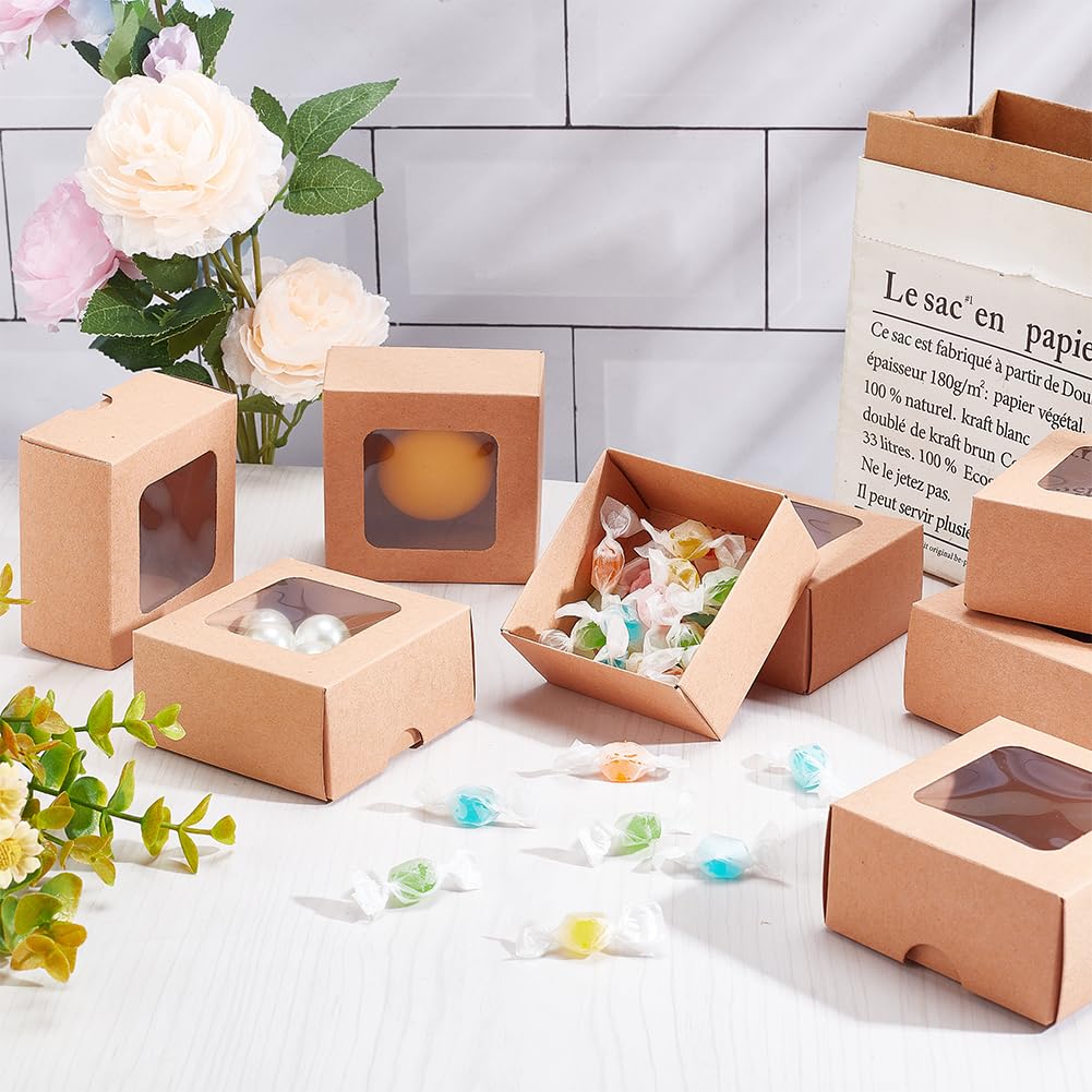 Amazon.co.jp: BENECREAT 20セット クラフト紙ボックス 8x8x4cm