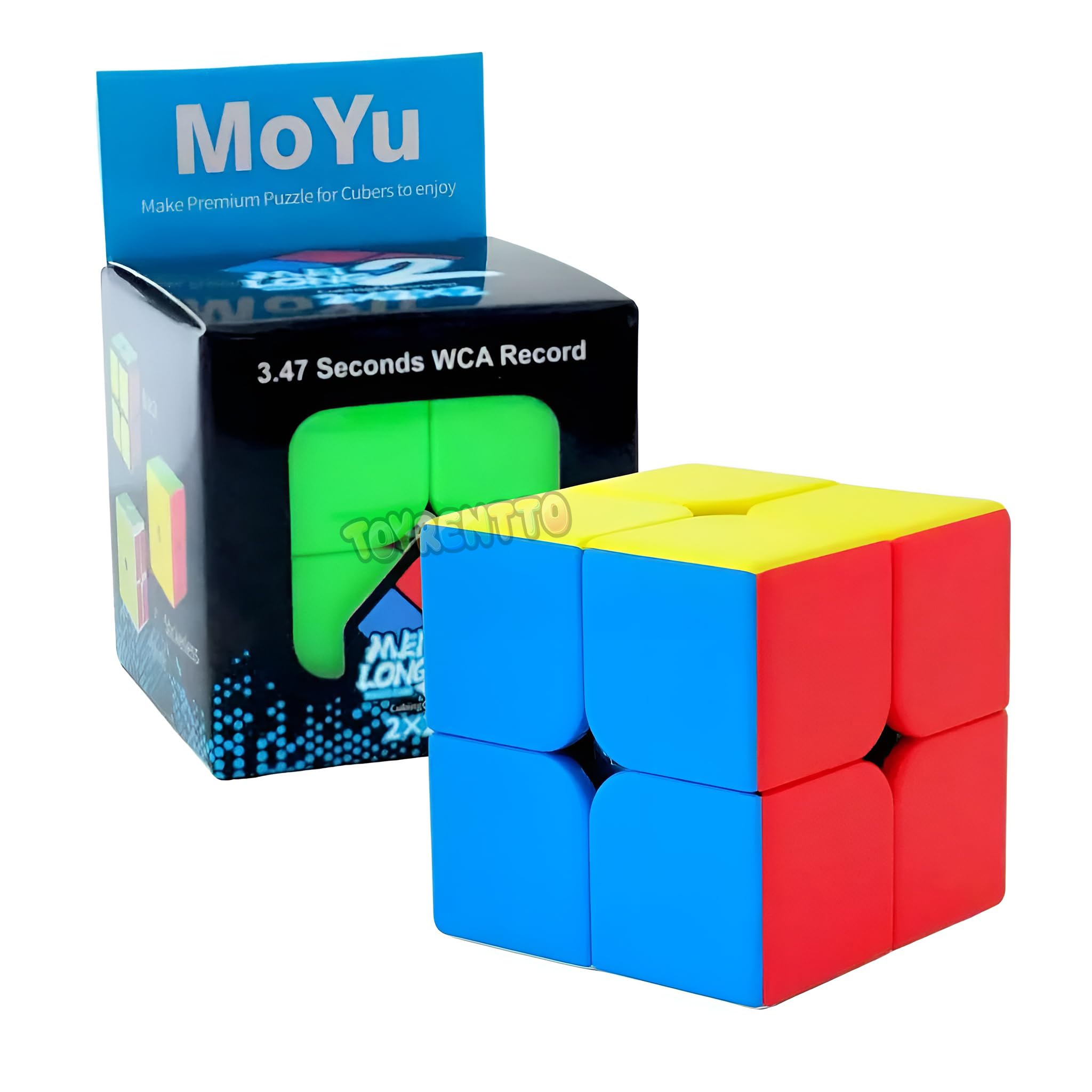 Moyu Meilong 2x2 Speed Cube Smooth Turning Stickerless Puzzle Toy for Beginners and Professionals High Performance 2x2 Cube for Kids and Adults-image-5
