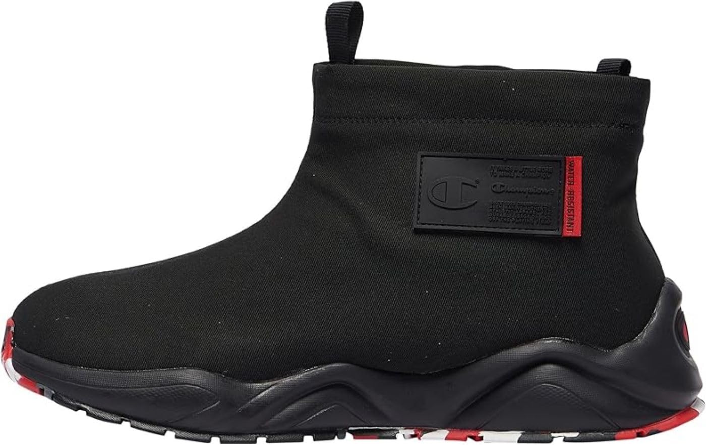 Champion Rally Drizzle Mocs Mens Running Shoes Black Scarlet