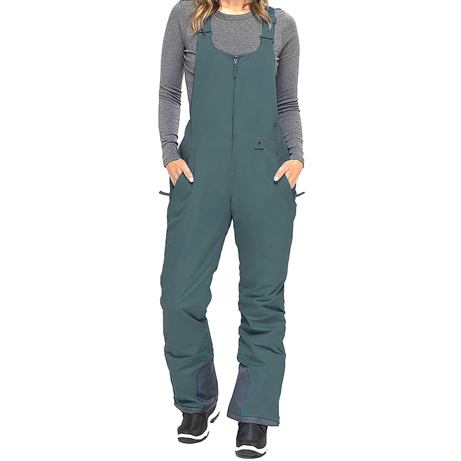 Skihose Herren Wasserdicht Ski Latzhose Thermo Fleece Gefüttert Overalls Schneehose Unisex Winter Winddicht Trägerhose Softshellhose Einteiler Skianzug Skioverall Outdoorhose Snowboardhose Schneeanzug