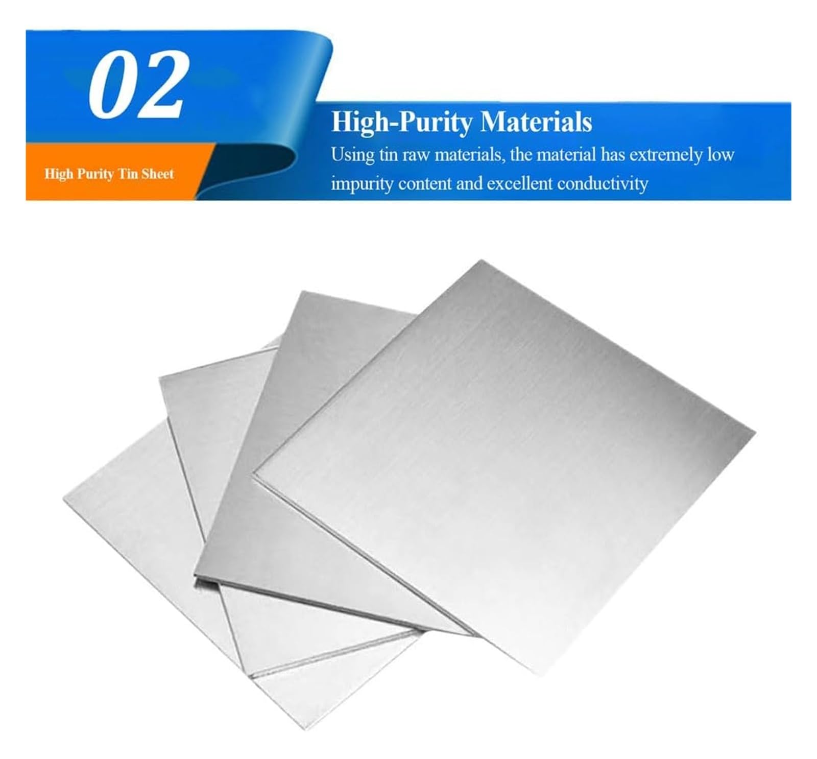 Hochreine Zinnfolienplatte, Zinnstreifendicke 0,03–1,5 mm, Sn-Platte 100 × 100 mm, geeignet for Industrie und wissenschaftliche Forschung(100x100x0.8mm)