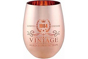 Funny 40th Birthday Gifts for Women - Vintage 1984 Engraved Wine Glass