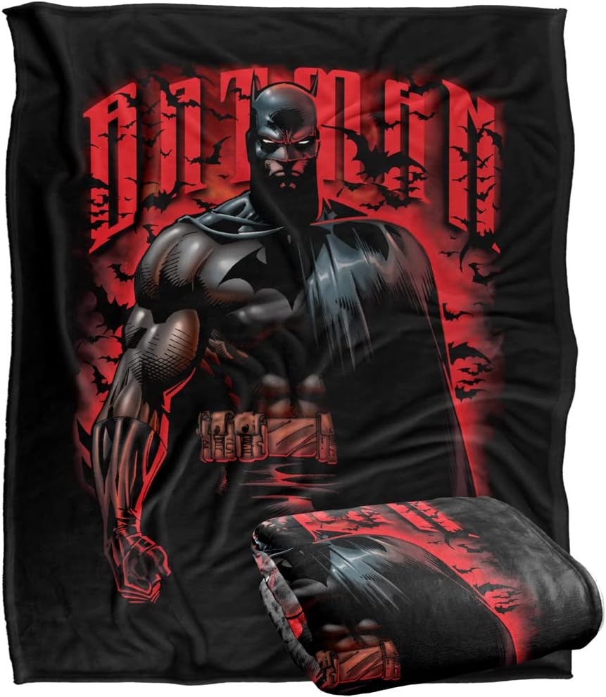 Batman Blanket, 60"x80" Red Knight Silky Touch Super Soft Throw Blanket
