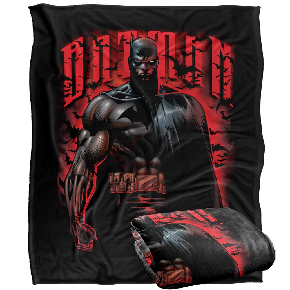 BATMAN Red Knight Officially Licensed Silky Touch Super Soft Throw Blanket 152 x 127 cm