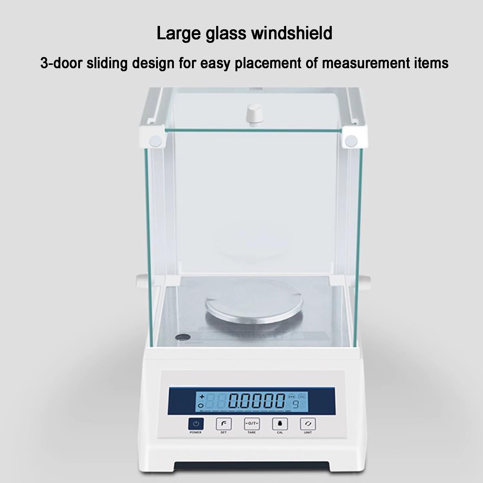 Balance Analytique Électronique, Balance Numérique Précise 0,0001 G, avec Écran LCD, Sortie De Données, Étalonnage Externe, Pare-Brise, pour Laboratoire, Pharmacie, Usine Chimique