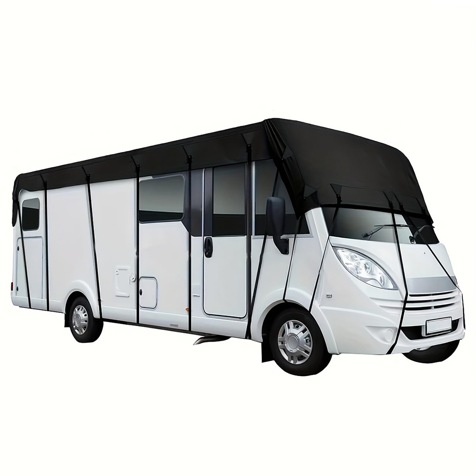 Toldo para Caravana De Tela Oxford 210D | Funda con Protección UV para Proteger Tu Autocaravana | Toldo Impermeable para Caravana(Negro,1300x300cm/42.7x9.8ft)