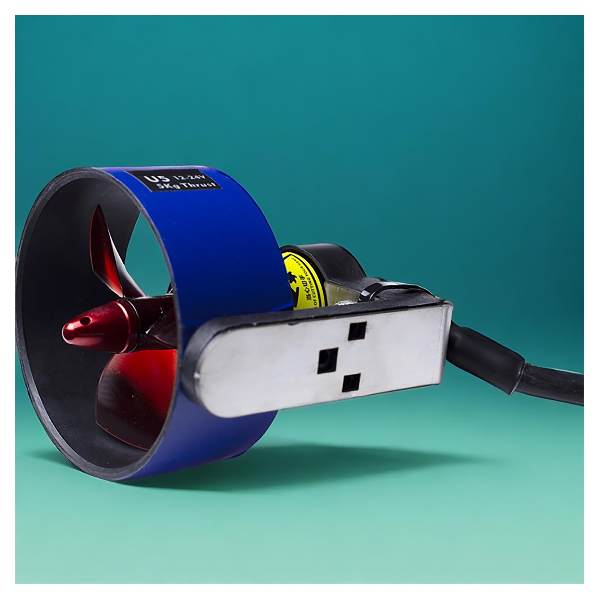 Propulsore subacqueo Senza spazzole U5 12-24V 250Kg (550LBS) con elica di Spinta 800W for Kayak, ROV, Barche a Remi