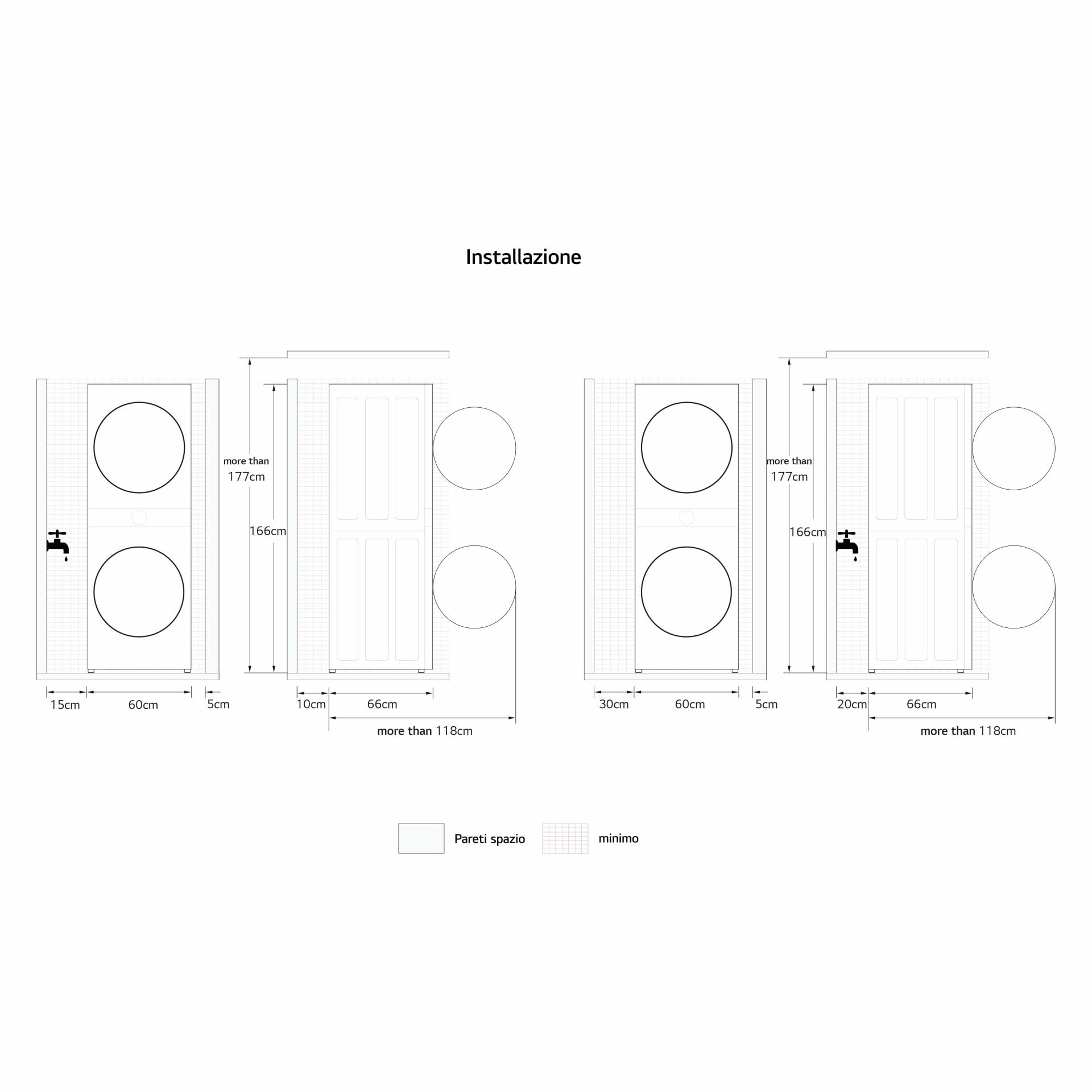 LG WashTower WT1210EGF Wäschesäule, Waschmaschine und Trockner zusammen, Waschmaschine 12 kg, Klasse A -10% und Trockner 10 kg, Klasse A+++, Einzelpaneel, TurboWash360, Dampfwäsche, Beige Green