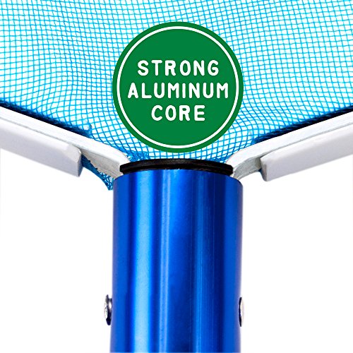 Splashtech Heavy-Duty Aluminum Skimmer Head - Standard 1.25" Cleaning Net With Telescoping Poles - Maintenance Supplies For Public Or Home Swimming Pool Water #TOP5