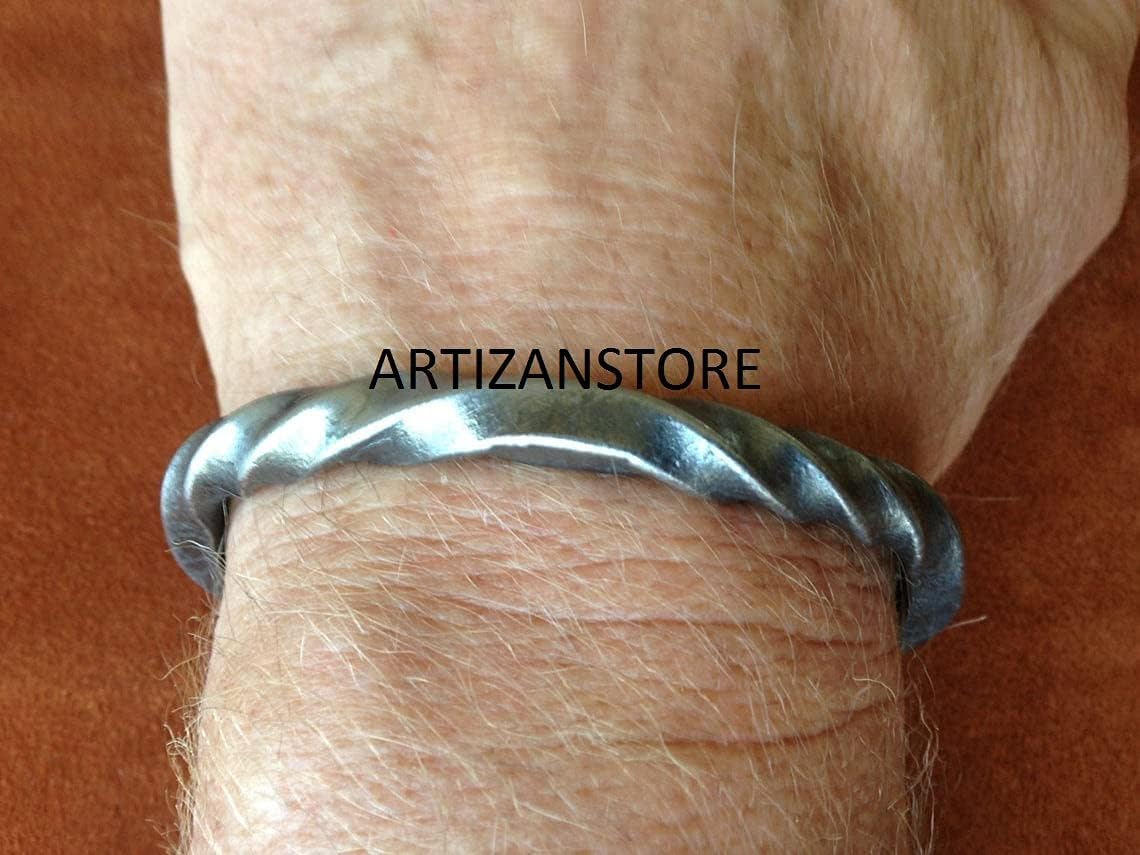 ARTIZANSTORE Viking Ring Bracelet | Iron Cuff Bracelet for Men & Women | Authentic Norse Style | Durable Alloy Steel | Perfect for LARP, Cosplay & Historical Events - Image 3