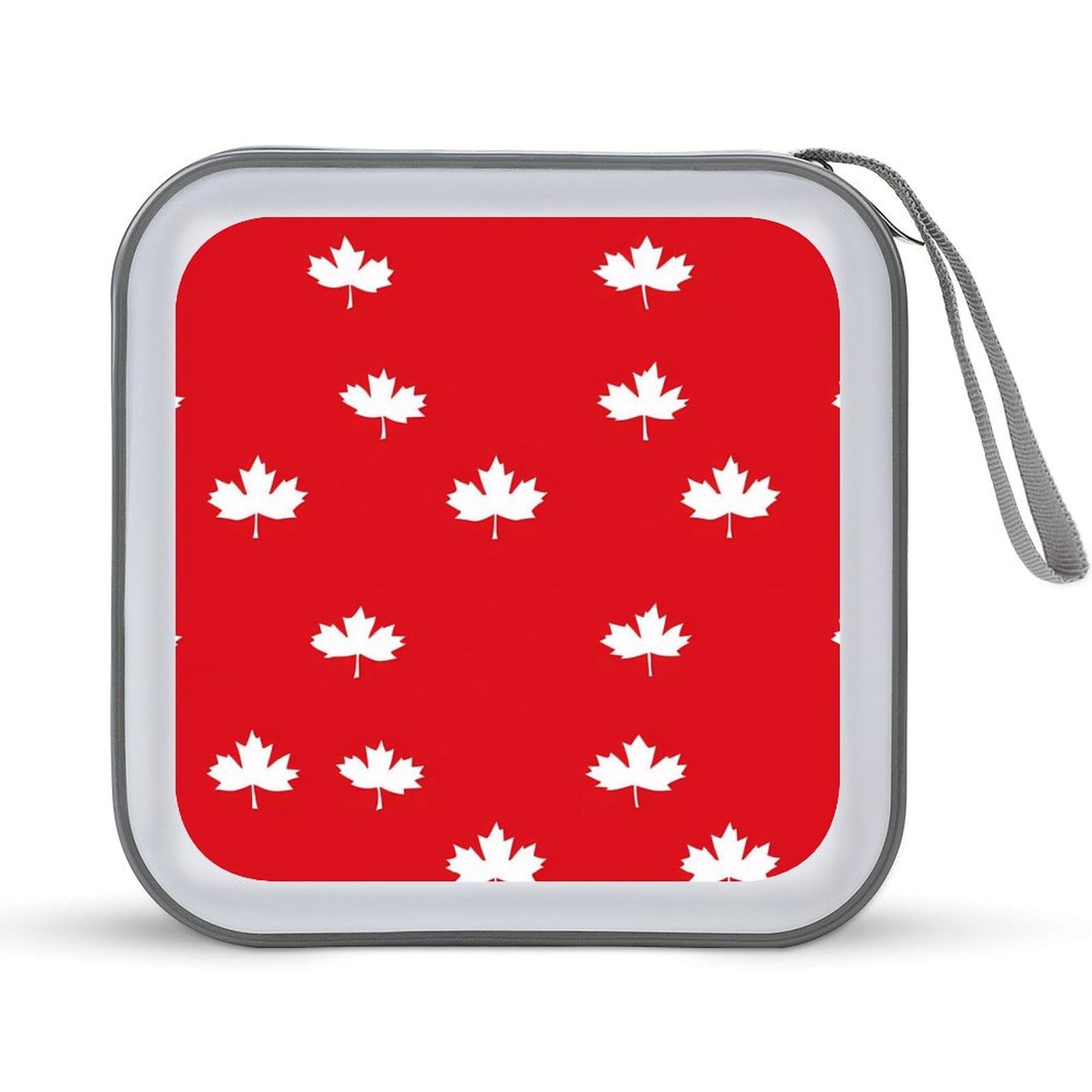 Canada Maple Flag CD Case Portable DVD Holder Storage Organizer for Home Travel