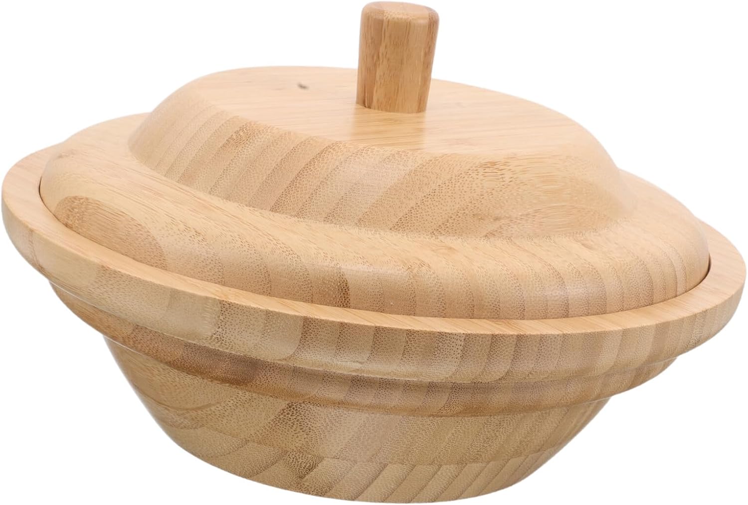 SECFOU Fruit and Salad Bowls Set with Lids, 24.5x24.5x13 Cm Stackable Serving Bowls for Kitchen, Ice Cream, and Party Use