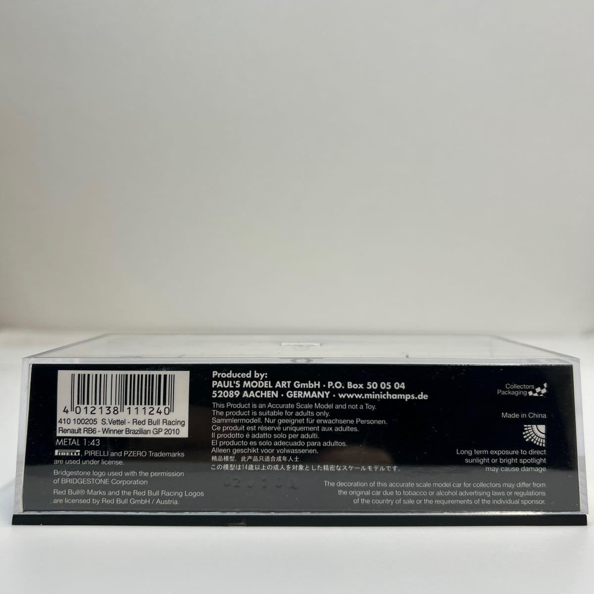 MINICHAMPS RB6 セバスチャン・ベッテル 2010 Amazon | 1/43 F1 2010 レッドブル・レーシング ルノー RB6