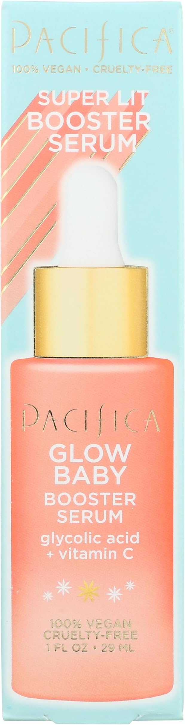 Pacifica Vitamin C Serum for Face – Glow Baby Brightening Facial Serum with Glycolic Acid – Vitamin C Booster Skin Care, Dark Spot Corrector, Vegan Skincare for Glowing Skin, Dermatologist Tested