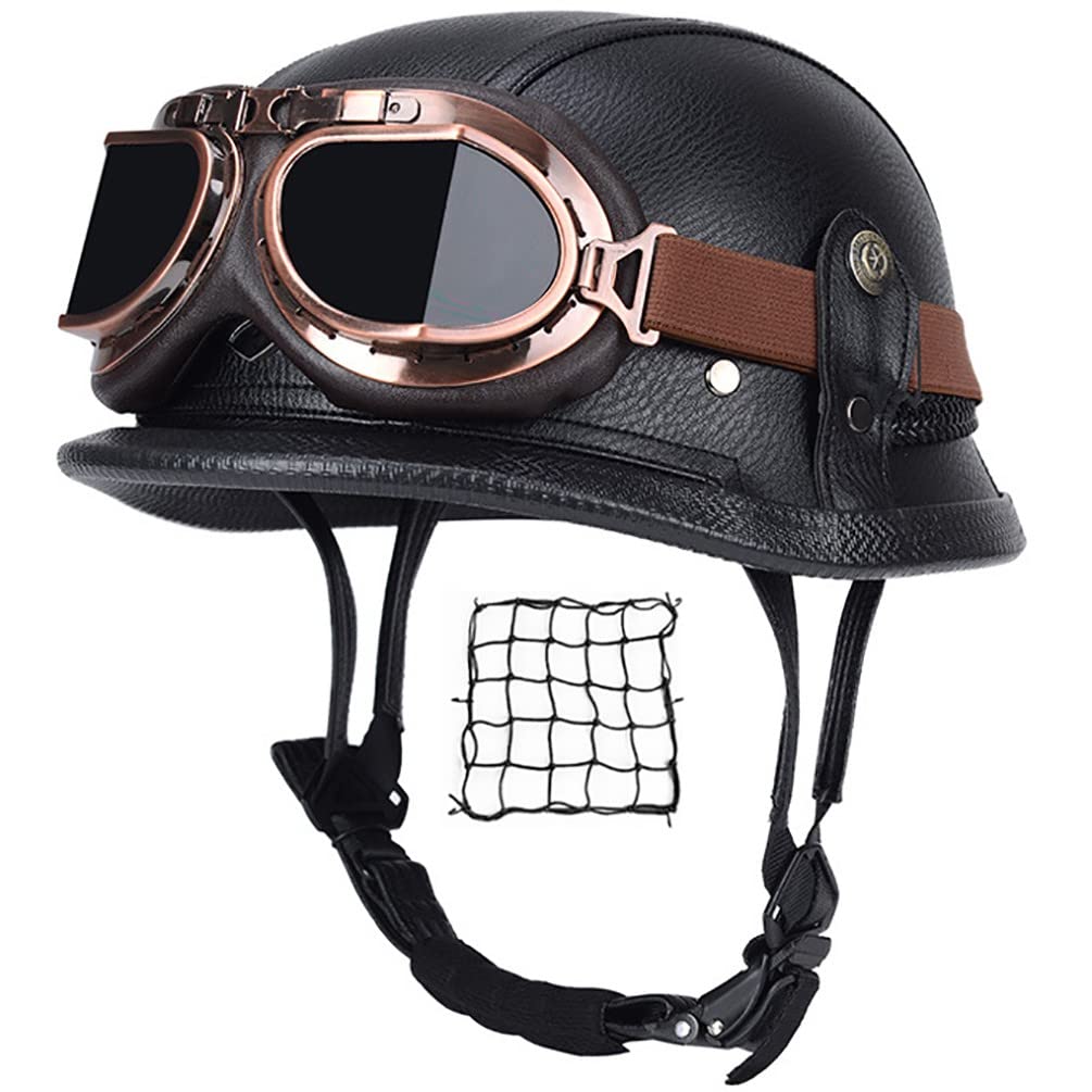 Halbschalenhelm Mit ECEDOT, Retro Helm Jethelm, Jet Produktbild-Vorschau 13