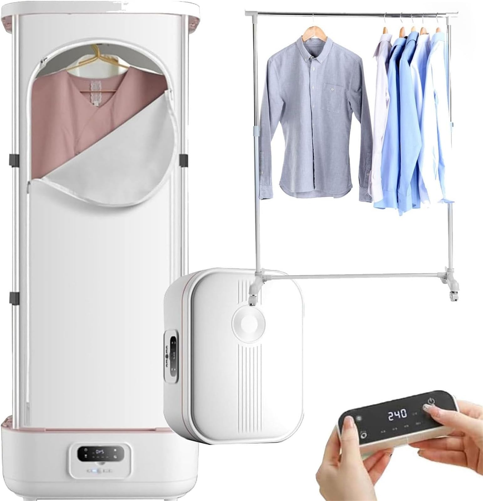 Défroisseur vapeur vertical sans fil 900W portable pour éliminer les plis sans effort