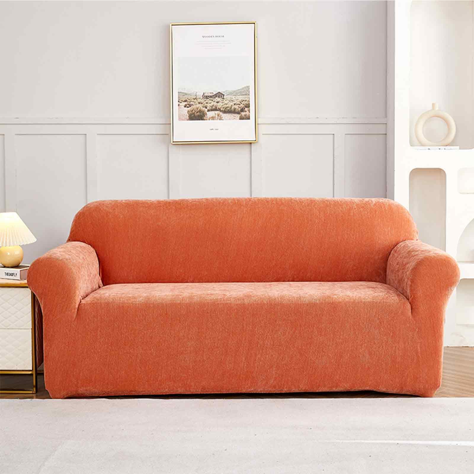 Housse de canapé lavable pour rénover un tissu usé | Solution extensible universelle en chenille