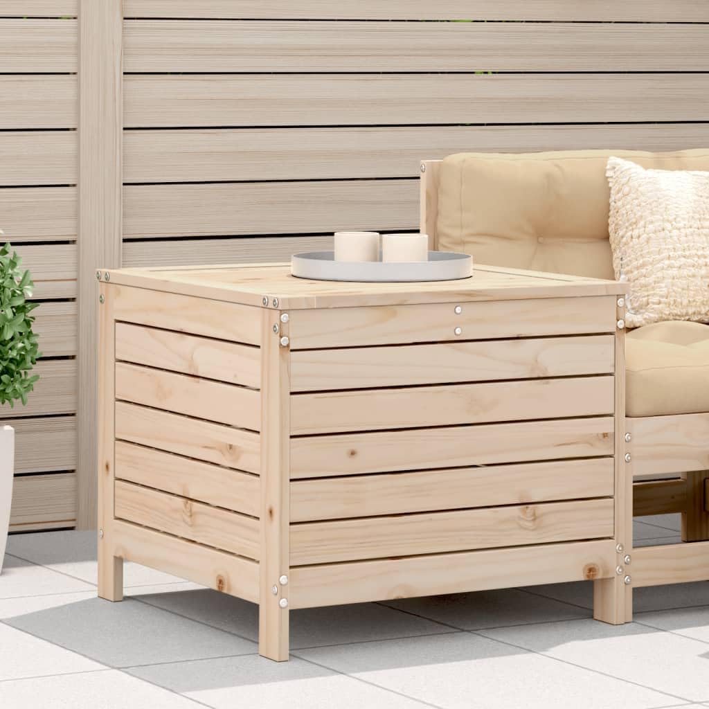 SXZenSpace Wooden Garden Footstool Modular Outdoor Ottoman 62x63.5x53.5 cm Solid Pine Patio Seat with Storage for Corner Sofa Lounge Set