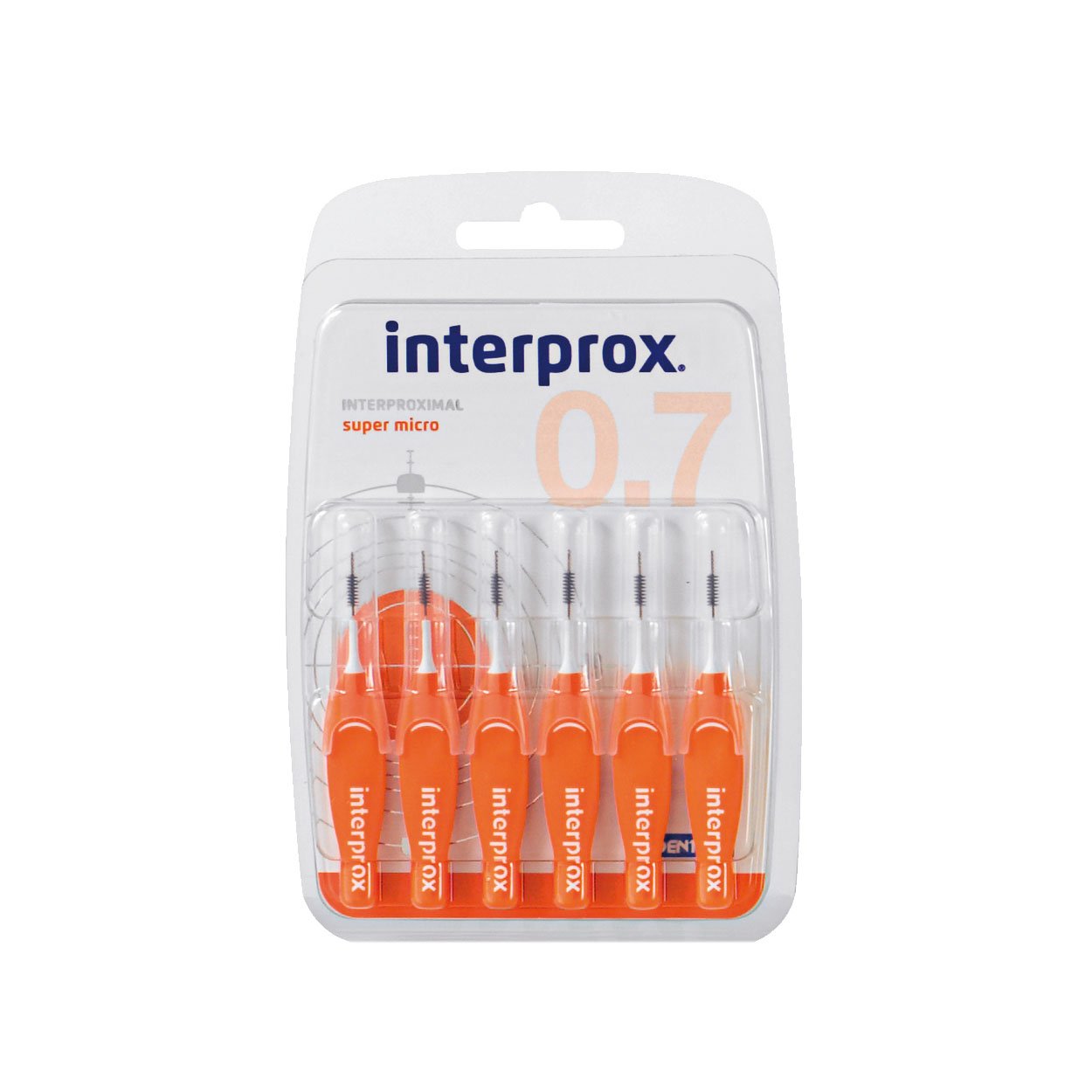 InterproxInterdental Brushes Orange Super Micro Pack of 6 (3 x 6 Pieces)