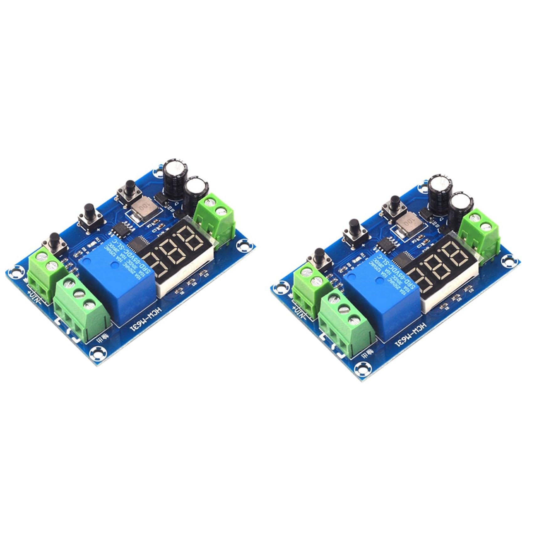 Wzxksoac 2X HCW-M631 DC6-40V Battery Charge Discharge Module with Voltmeter Undervoltage Overvoltage Protection Timing Function
