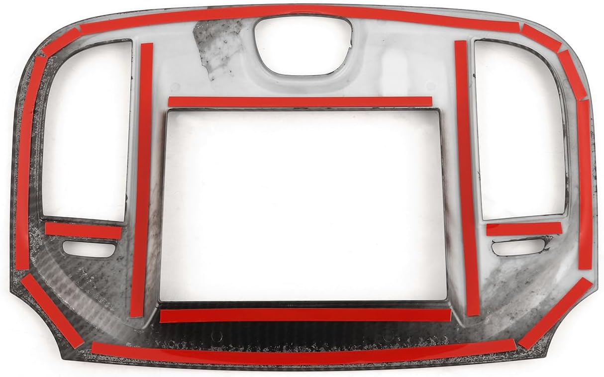 Linskip Navigation Screen Accent Trim Compatible with Chrysler 200 300 2015-2023, 300 Air Vents Cover, 300 Interior Accessories(Carbon Fiber Pattern)