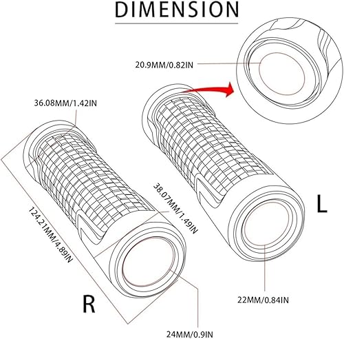 Miniatura 4 de Para Benelli Leoncino 500 TRK 502X TNT 125 300 502C BN 302 125 78 ''0.866 in Agarraderas extremos manillar empuñaduras