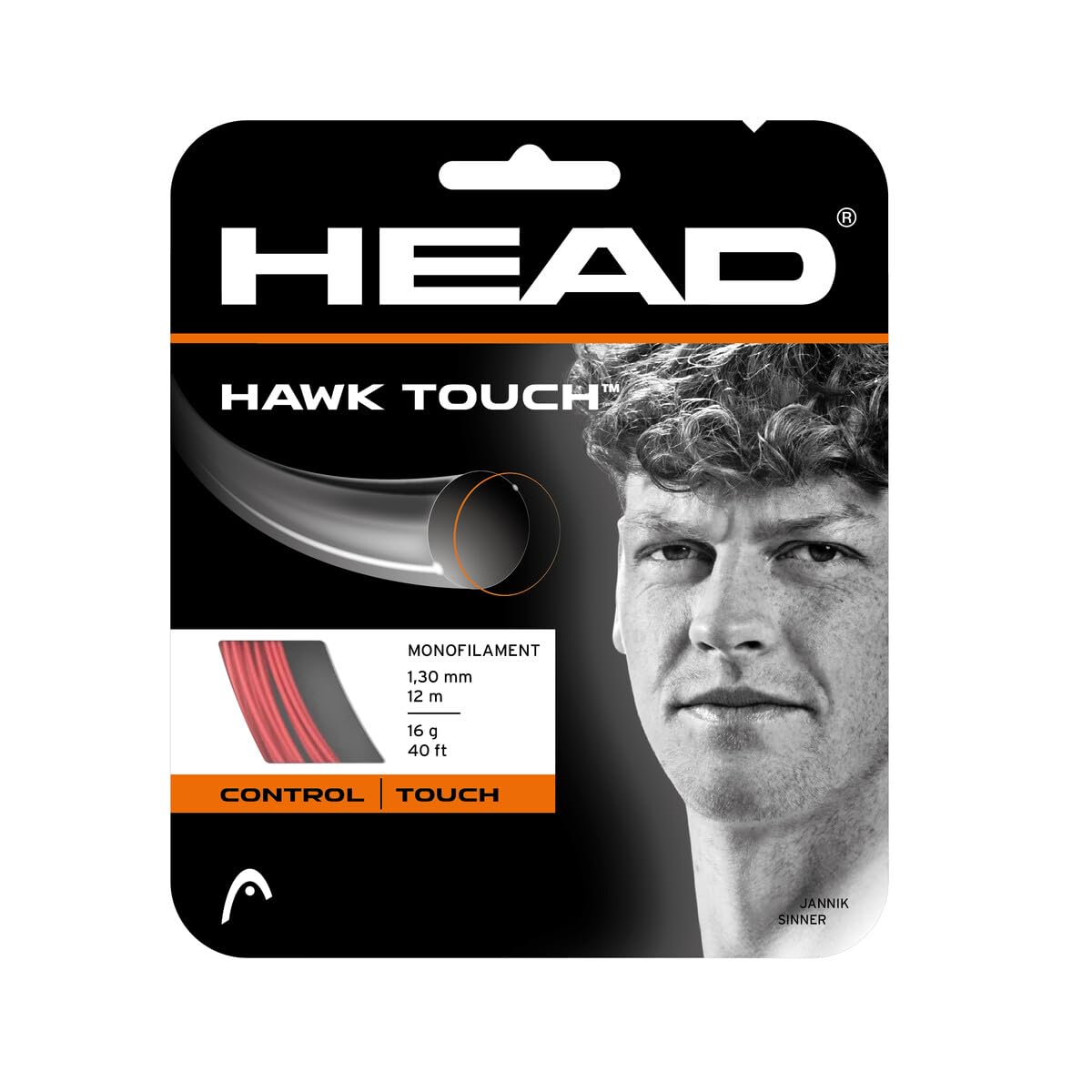 Amazon | HEAD Hawk Touch 18 テニスストリング（レッド