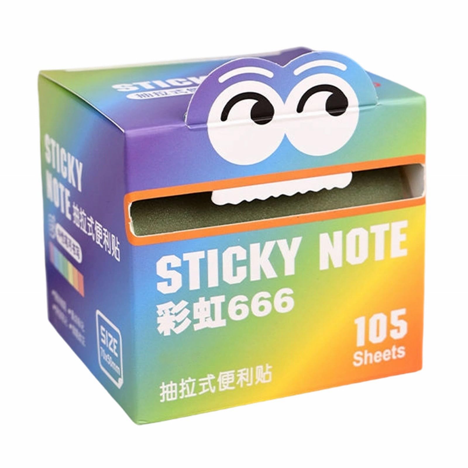 Glitter Sticky Notes, Transparent Sticky Notes with Cartoon Pattern