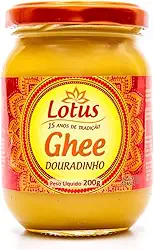 Ghee Douradinho Lotus 200g - Manteiga Clarificada Zero Lactose