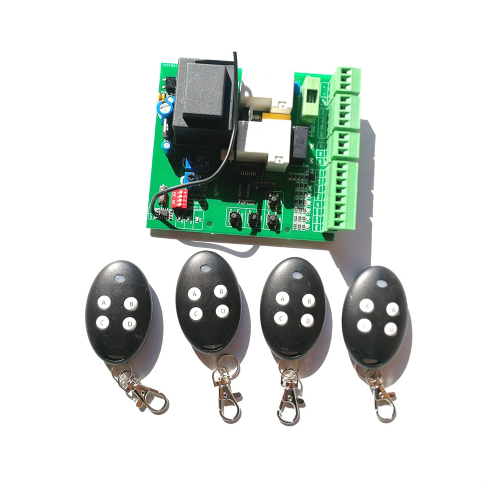 Abridor de puerta de Garaje, Controlador de potencia de apertura de puerta corredera automática PCB C.A. Placa de circuito de control de motor(Board 2 keyfobs)
