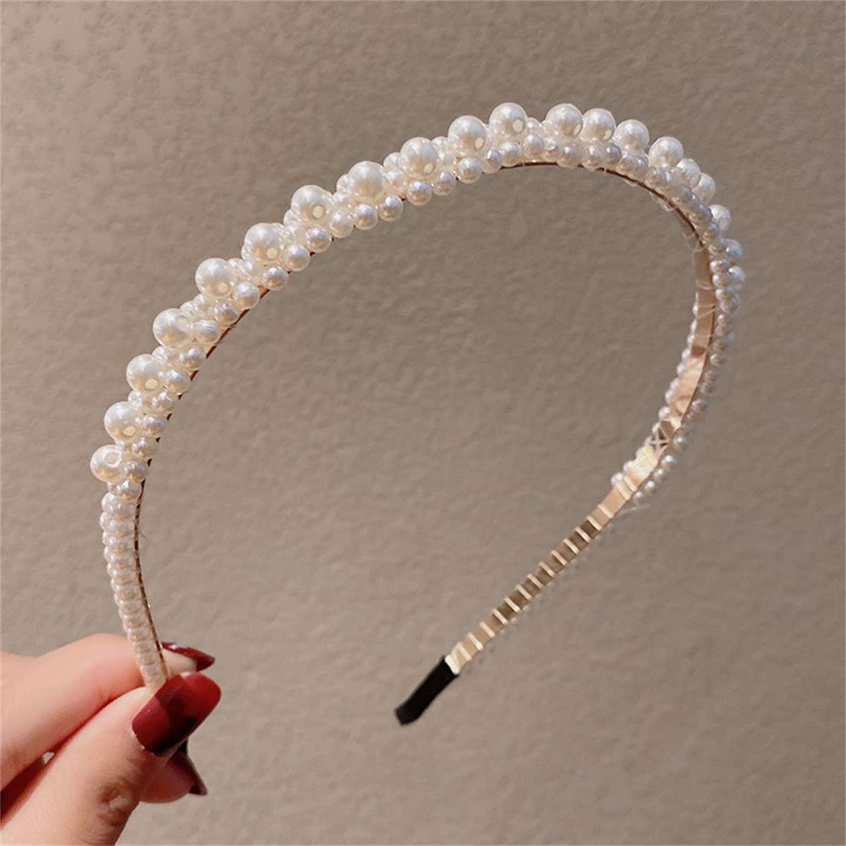 JILIYUPA 20 diademas de perlas de moda, diademas de perlas artificiales blancas con diamantes de imitación para el pelo, para novia, fiesta, boda, accesorios para el cabello para mujeres y niñas (30