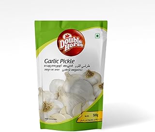 Double Horse Authentic Kerala Style Garlic Pickle (500 g)| Lahsun ka Achaar |Velthulli Achaar| Organic | Poondu Oorugai |Export Quality|Spicy & Tangy | Home Made
