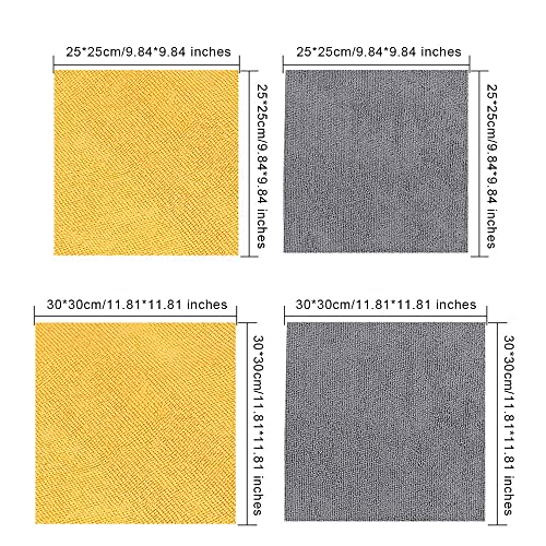 Koconh Reusable Microfiber Towels Roll, 11.81 * 11.81In 50Pcs Microfiber On A Roll Tear Away, Washable Cleaning Towels For Home (Yellow,9.84 * 9.84In) #TOP6