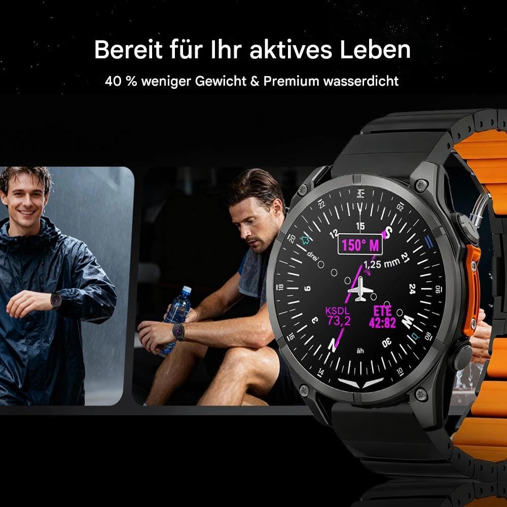 26mm Breites Titan-Schnellverschluss-Uhrenarmband mit Hybrid-Silikonfutter, kompatibel mit Instinct 3 50mm, Fenix 8 51mm, 22mm Armband ohne Lücke für Fenix 8 47mm, Kein Ziepen an den Haaren