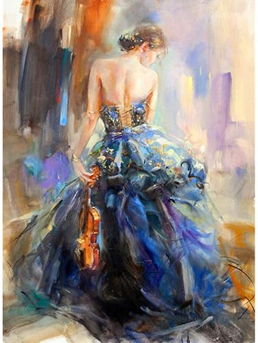 BAIWOVIS Kits de pintura de diamantes para adultos  Tamaño grande 15.7 x 19.7 in, kits de arte de diamantes 5D para adultos con accesorios para