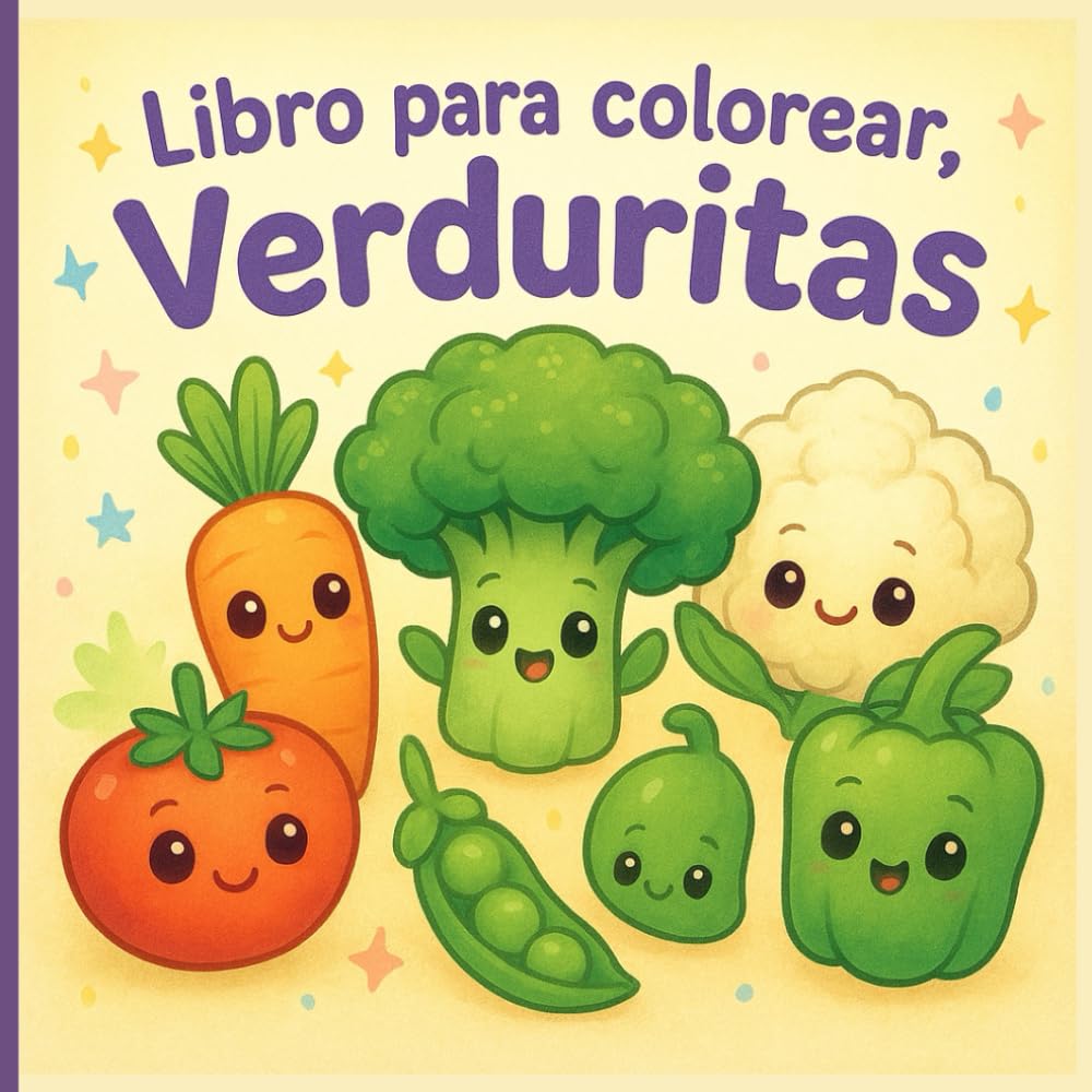 Verduritas Libro para Colorear: Dibujos para colorear con verduras bonitas para niños, jóvenes y adultos